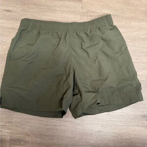 Columbia Green Athletic Shorts Lightweight Elastic Waist